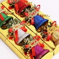 thumbnail image 4 of Juego de 6 campanas navideñas de ratán para decoración de tarros. Afortunado Sencillez, 4 of 4