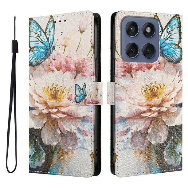 FOXDOCK Funda Tipo Cartera para Motorola Moto G86 con Soporte y Correa – Diseño de Patrones Lindos