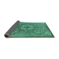 thumbnail image 2 of Ahgly Company Indoor Round Oriental Turquoise Blue Industrial Area Rugs, 6' Round, 2 of 4