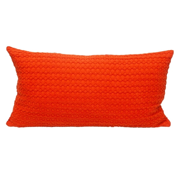 Parkland Collection Transitional Solid Orange 14" x 26" Pillow