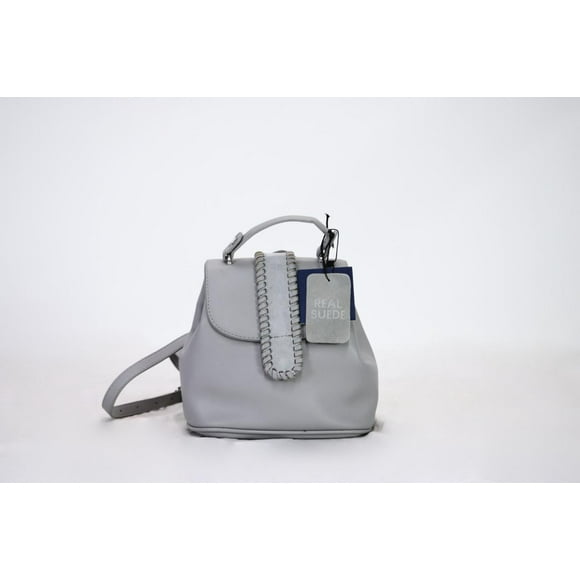 Little Burgundy Mini Backpack Purse Grey