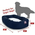 thumbnail image 3 of Majestic Pet Sherpa Poly/Cotton Bagel Pet Bed for Dogs, Calming Dog Bed Washable, Large, Blue, 3 of 5