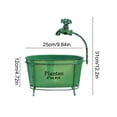 thumbnail image 3 of Ohmyroo 12.2 Inch Vintage Iron Faucet Planter Wall Mount Flora Container For Garden Decor, 3 of 6