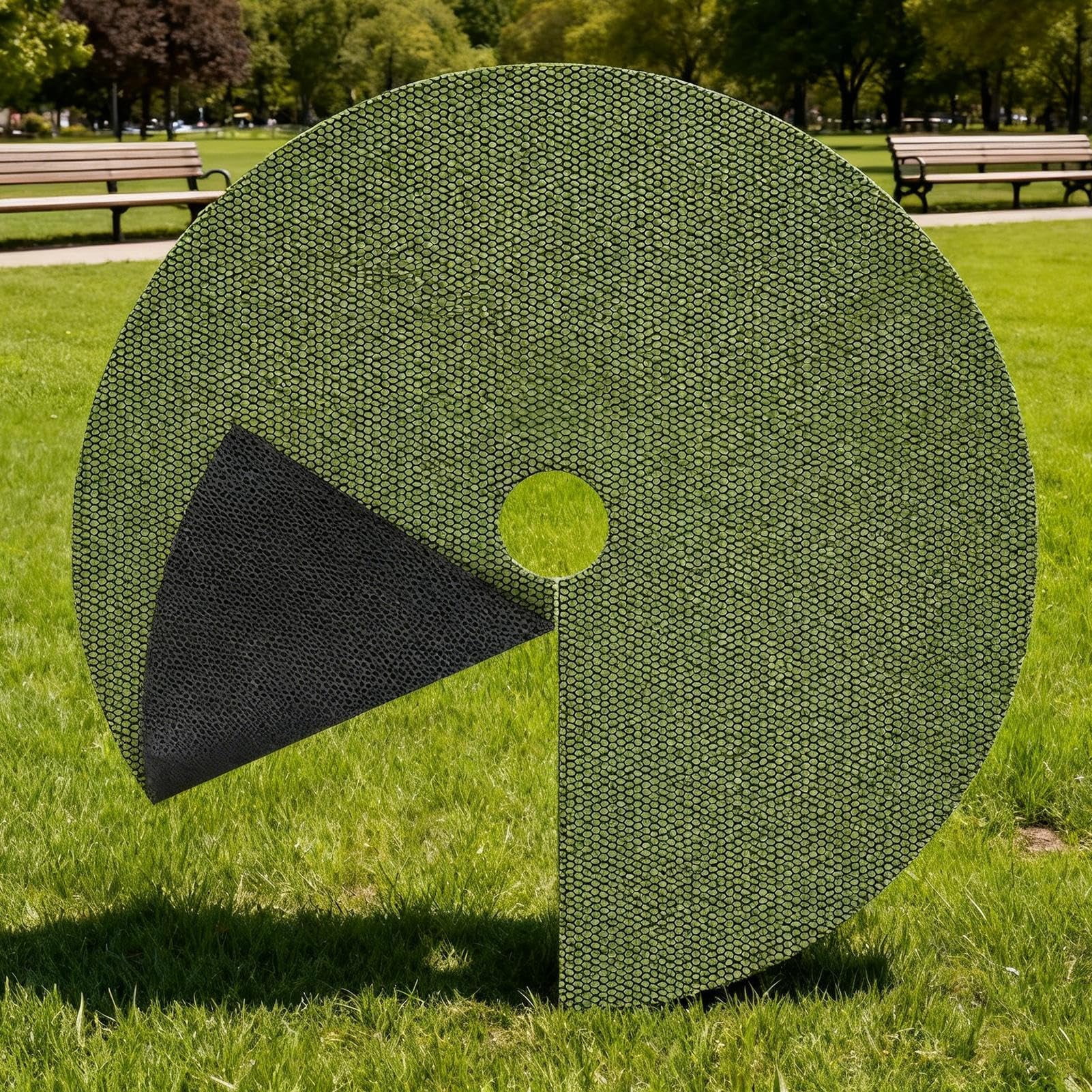 8Pcs Tree Mulch Rings, 32.3" Round Tree Weed Barrier, Non-Woven Fabric Weed Mat Blocker for Landscaping Weed Control Root Protection, Green