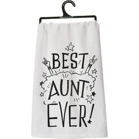 Primitves By Kathy Tea Towel - Best Aunt Ever (Best Dish Bundle Deals)