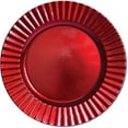 thumbnail image 2 of Circleware 4 Pièces Ondulé Bord Plastique Plaque de Chargeur, Rouge, 13 Pouces, 2 of 2