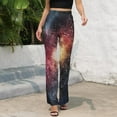 thumbnail image 3 of Starry Sky Constellation Galaxy High Waisted Casual Flared Trousers Summer Home Pants Gift Street Fashion Night Club Big Size Trousers, 3 of 5