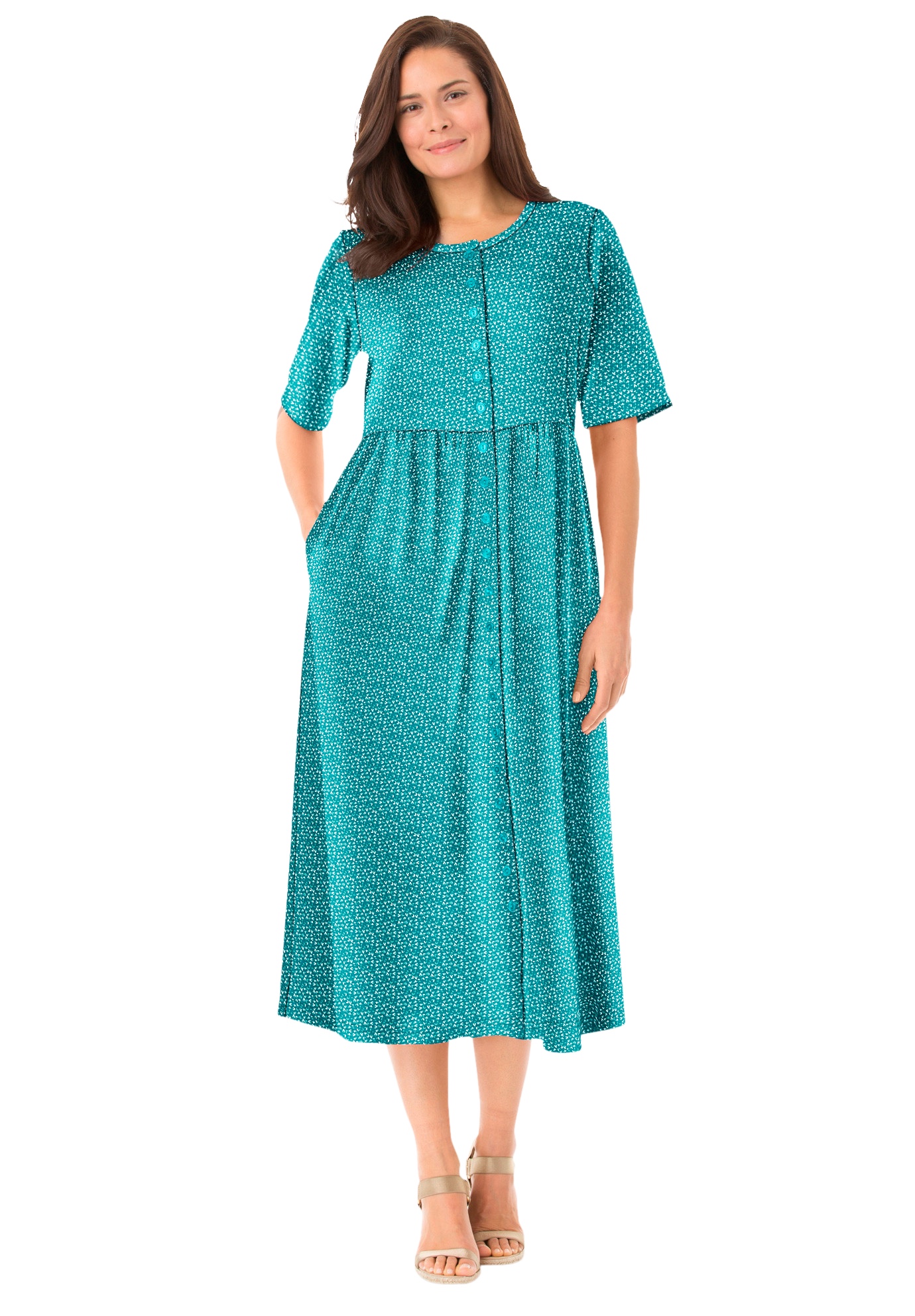 walmart button front dress