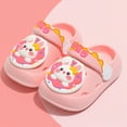 thumbnail image 2 of KPOPLK Toddler Slides Slipper Boys & Girls Slide Sandals for Kids Flip Flops Comfy Shower Slippers Quick Drying Pool Beach Garden Shoes Size 8,Pink, 2 of 5