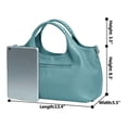 thumbnail image 4 of Faraee Leather Shoulder Bags for Women Purses and Handbags Top Handle Satchel Designer Large Capacity Crooss Body Work Computer Tote Bag Sky Blue, 4 of 7