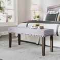 thumbnail image 2 of Costway 1 PCS 42.5" Upholstered Entryway Bench with Nailhead Trim Soft Padded Cushion Bedroom, 2 of 9