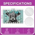 thumbnail image 2 of Erosebridal Highland Cow Placemats Set of 4, Rustic Farmhouse Table Mats for Dining Table Set of 4, Teal Gray Lodge Cabin Decor, 2 of 4