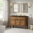 thumbnail image 2 of Modway Elysian 48" Double Sink Wood Bathroom Vanity in Black and Brown, 2 of 17