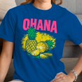 thumbnail image 3 of Smartprints Ohana Pineapple Tropical Women's T-Shirt Royal Blue, Cotton, S, 3 of 4