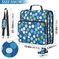 thumbnail image 2 of FORMRS Zipper Binder with Shoulder Strap 2-inch Ring 500 Sheet Capacity File Bag, Blue Dots, 2 of 5
