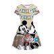 thumbnail image 1 of 2022 nuevo vestido de princesa de verano para niñas Disney Mickey Mouse lindo estampado de manga corta vestido de fiesta para niños 3-16130 heqiyong CONDUJO, 1 of 2