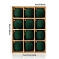thumbnail image 3 of Christmas Tree Ball Ornaments Set Flocked Velvet Texture 2.4 Inch Round Baubles 12 Pack Christmas Tree Decorations for Indoor Holiday and Home Party Use, 3 of 6