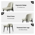 thumbnail image 7 of Upholstered Wood Side Chairs Dining Chairs Modern Living Room Kitchen Chairs, Black (Set of 2), 7 of 7