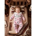 thumbnail image 4 of BemeyourBBs Western Baby Girl Cowgirl Outfit Newborn Hosptial Coming Home Outfits Infant Footed Romper Doll Collar Boots Cow Print Long Sleeve Footie Jumpsuit Fall Winter Spring Clothes, 4 of 9
