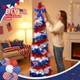 thumbnail image 6 of Ayieyill 4th of July Decor Patriotic Decorations, 5ft Patriotic Tree Independence Day Tree, Pop Up American Tree for Memorial Day & Veterans Day Decor Indoor, 6 of 6