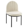 thumbnail image 3 of Modway Isla Dining Side Chair Upholstered Fabric Set of 2 in Black Beige, 3 of 7