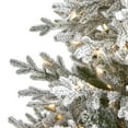 thumbnail image 3 of Nearly Natural 6ft. Flocked Fraser Fir Artificial Christmas Tree with 500 Warm White Lights and 236 Bendable Branches, 3 of 7