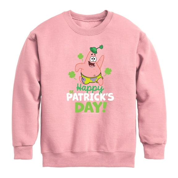 SpongeBob SquarePants - Happy St Patricks Day - Toddler And Youth Crewneck Fleece Sweatshirt