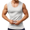 thumbnail image 4 of Bcfgryg Men's Sleeveless Wide Shoulder Tank Top For Summer Fitness Sports And Casual Wear Mens Casual Vest White XXXXL, 4 of 4
