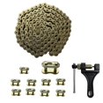thumbnail image 2 of Cadena para moto LKSM 420 Gold 132 eslabones con disyuntor 100-125 cc, 2 of 8
