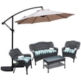 thumbnail image 2 of Abble 10 Feet Offset Patio Umbrella, Multiple Colors, 2 of 4