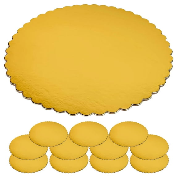 GAXIRE 12pcs Round Cake Display Bases Mousse Cake Boards For Bakery Parties Weddings And Home Use Food Grade