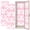 Color 2, variant on Pink 2 Pcs School Locker Magnetic Wallpaper for Girls 12" x 36" Pink Watercolor Zigzag Design Reusable Removable Locker Accessories Back to School Supplies