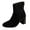 Black, variant on Blue Womens Fashion Casual Winter Comfortable Plus Size Short Boots Solid Color Toe Back Zipper Heel Mid Heel Ankle Boots Size 36 Eu 36 Uk 35 Us 5.5 Foot Length 23Cm 9.06In