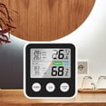 thumbnail image 3 of Medidor de Monitor de Temperatura y Humedad Termómetro Higrómetro Interior Negro Sunnimix Hygrómetro Digital, 3 of 7