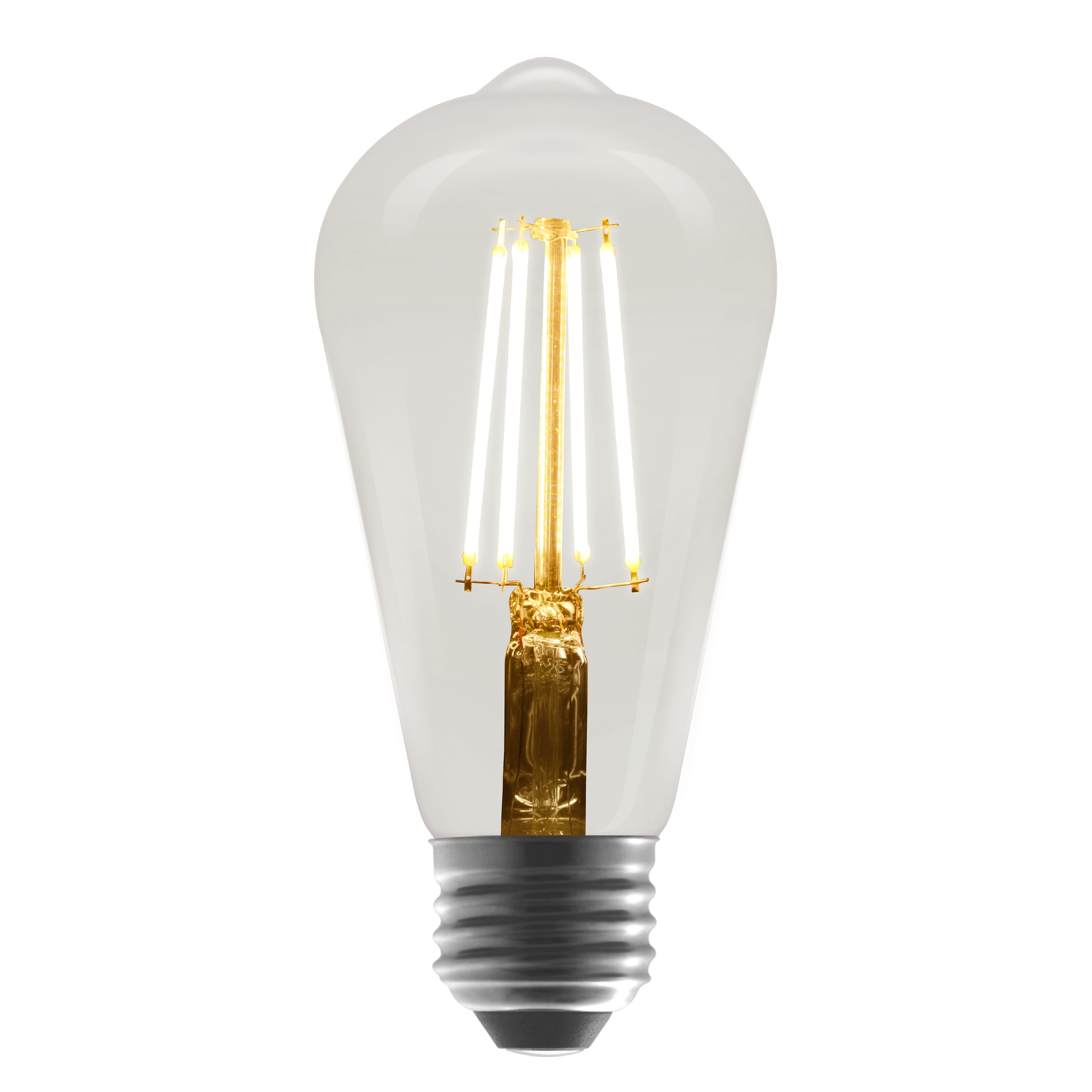 Better Homes & Gardens LED Vintage Style Light Bulb, ST19 60 Watts Soft White Classic Filament, Medium Base, Dimmable - 2 Pk