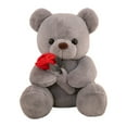 thumbnail image 6 of 9.8" Plush Bear Toy with Rose Stuffed Animals Toys Dolls Birthday Gifts for Girls Kids, Cute Soft Plush Dolls Bear for Kids Gir Birthday Favor, 6 of 7