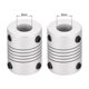 thumbnail image 2 of Acoplamiento de Eje de Aleación de Aluminio de 8mm a 8mm Conector Flexible Motor L25xD19 5pcs, 2 of 6