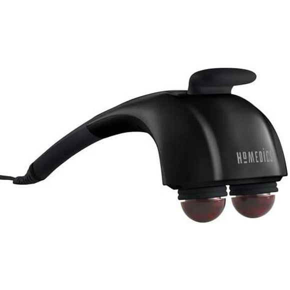 Masajeador de Percusión Pro HoMedics de Doble Twin con Calor 3 Velocidades para Espalda Hombros Cuello Negro Homedics HHP-400BL