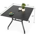 thumbnail image 5 of Sour Citrus Outdoor Table with 1.97" Umbrella Hole Weather-Resistant Patio Dining Table for Garden, Backyard,Porch and Deck, Black, 5 of 6