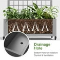 thumbnail image 3 of MAYEERTY 71" x 35" Metal Raised Garden Bed with Trellis Planter Box for Climbing Plants, Gray, 3 of 8