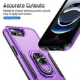 thumbnail image 4 of Allytech for iPhone 17e 16e Case 6.1", 360° Rotatable Ring Kickstand Military Grade Dropproof Anti-Shock PC and TPU Hybrid Protective Case for Apple iPhone 17e 16e,Purple, 4 of 9