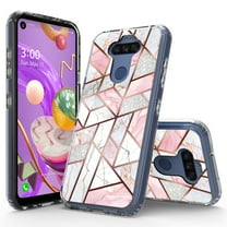 LG K31 Case, LG K8X/Aristo 5 Plus/Aristo 5/Phoenix 5/Fortune 3/Risio 4/Tribute Monarch Case, Rosebono Glitter Sparkle Laser Polygon Marble Graphic Skin Cover Shockproof Case for LG K31