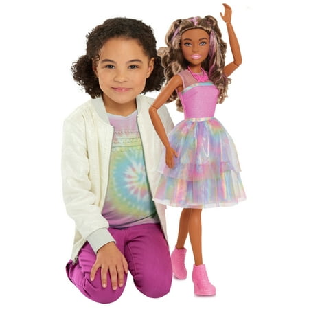 Barbie 28-inch Tie Dye Style Best Fashion Friend, Brown Hair, Kids Toys for Ages 3 up