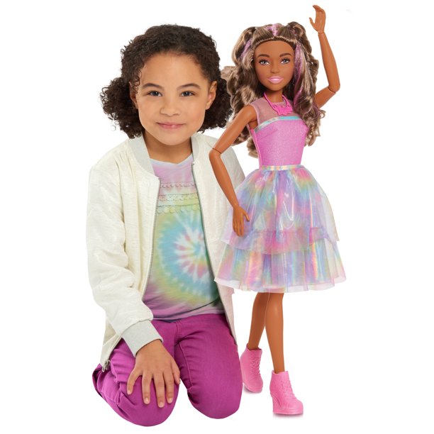 Barbie 28-inch Tie Dye Style Best Fashion Friend, Brown Hair, Kids Toys for  Ages 3 up