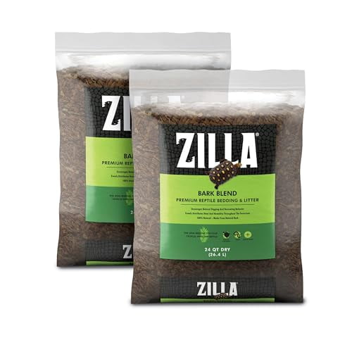Zilla Reptile Habitat Bedding Bark Blend, 24 Quart, 2 Count