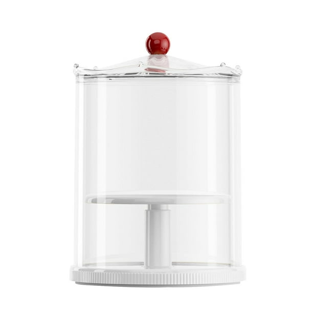 Vitrina transparente para muñecas, caja de almacenamiento para muñecas, contenedor multiusos de protección de 360 grados. blanco con tapa