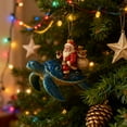 thumbnail image 3 of Santa Claus Christmas Tree Hanging Decoration, Santa Claus Rides Marine Animals Ornament,Christmas Gift for Sea Lovers, Xmas Decor for Home Indoor Sea Theme Party, 3 of 5