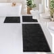 thumbnail image 3 of Juego de alfombras de baño Hearth & Harbor Chenille, antideslizantes, color negro, 3 of 9