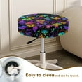 thumbnail image 3 of SEANATIVE Colorful Mushroom Bar Stool Covers 12"-14" Round Size S Stool Seat Slipcover Size S 2 PCS Chair Seat Cushion Cover Protector Decor for Banquet Kitchen Shop, 3 of 7
