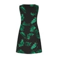 thumbnail image 4 of Womens Sleeveless Summer Dresses Hawaiian Print Sundress Casual Beach Dress Tropical Tank Dress with Pockets, 4 of 8